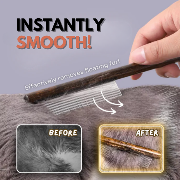 WOODEN CAT COMB™ - NATURAL GROOMING, HAPPY CATS